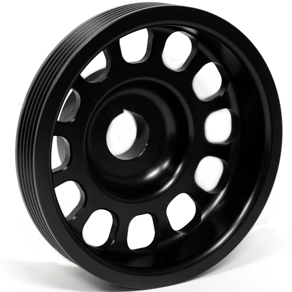 Roger Clark Motorsport Super Light Weight Front Crank Pulley, 2002-2014 WRX & 2004-2021 STi - Angle 2
