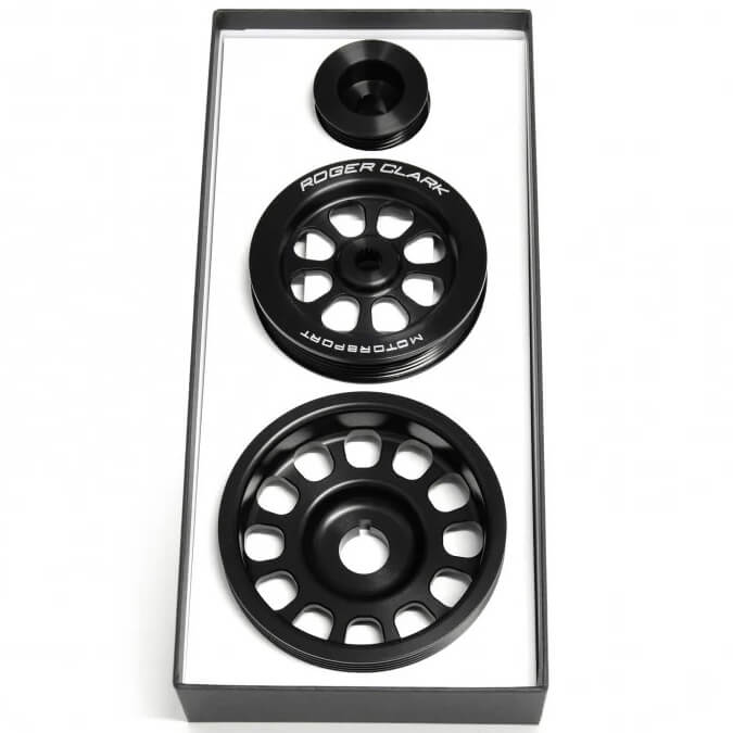 Roger Clark Motorsport Super Lightweight Ancillary Pulley Kit w/ No Air Con, 1992-2000 WRX & STi - Angle 2