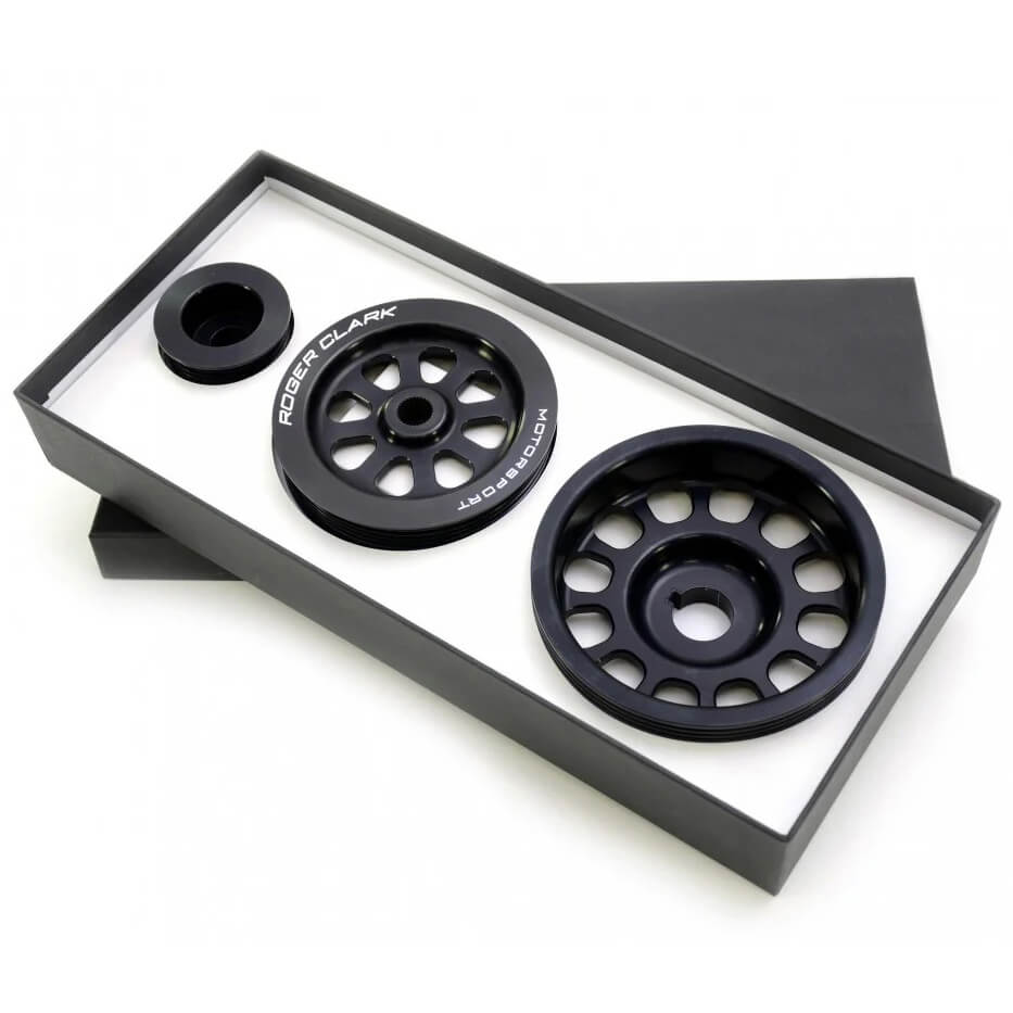Roger Clark Motorsport Super Lightweight Ancillary Pulley Kit w/ No Air Con, 2002-2007 WRX & STi