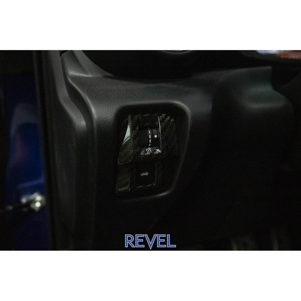 Revel GT Dry Carbon Carbon Cluster Switch Panel Cover, 2022-2025 BRZ & GR86 - Angle 2