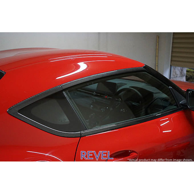 Revel GT Dry Carbon Door Window Moulding Covers (6 Pieces), 2020-2021 GR Supra - Angle 2