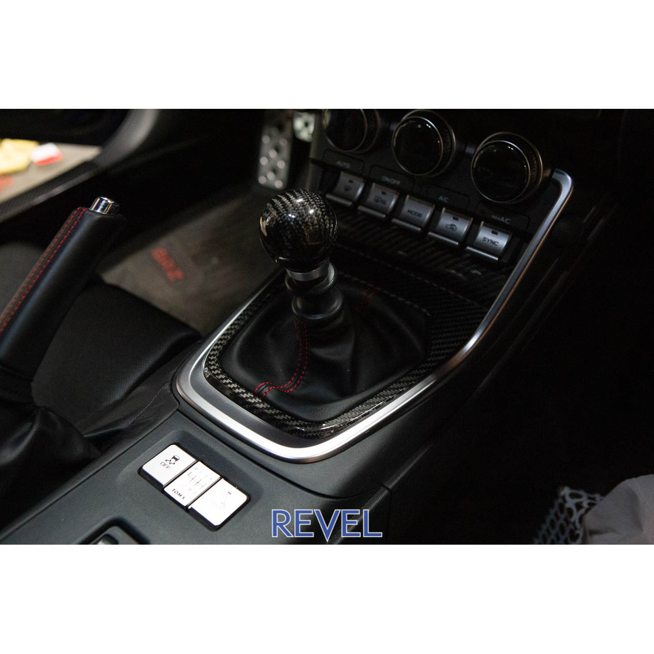 Revel GT Dry Carbon Shifter Panel Cover, 2022-2025 BRZ & GR86 - Angle 2