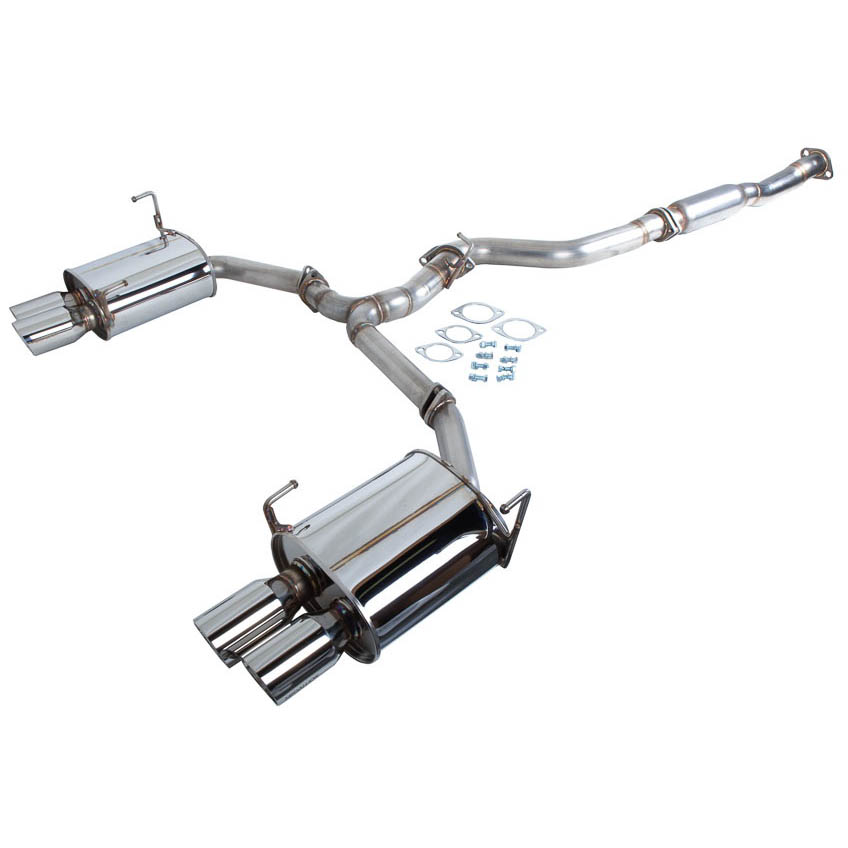 Revel Medallion Touring-S Cat-Back Exhaust - Dual Muffler/ Quad Tip, 2015-2021 STi & 2015-2021 WRX