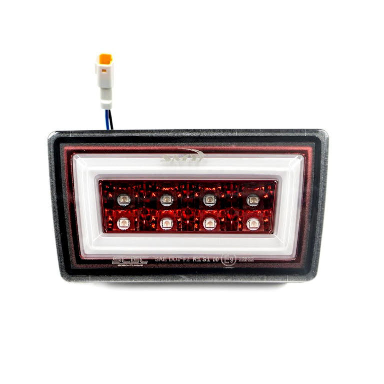 SMY F1 V3 Hyperflash Rear Brake Light (RBL) Red w/ DRL White Light Bar, 2011-2014 WRX & STi - Angle 2