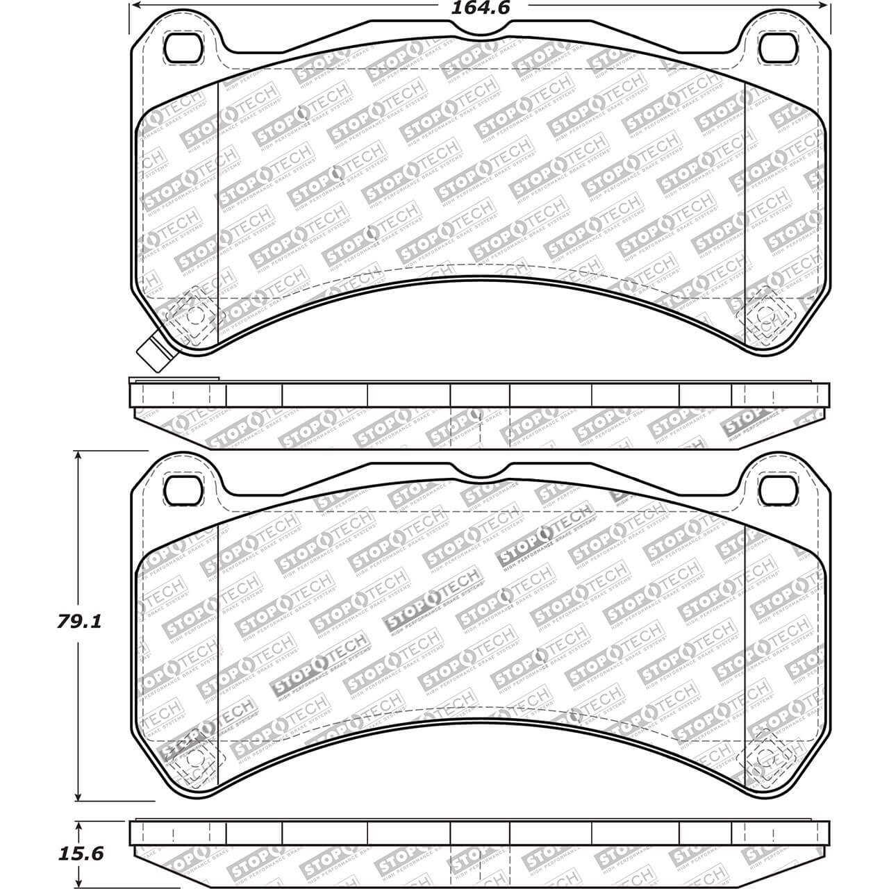 StopTech Front 'Sport' Brake Pads, 2018-2021 STi