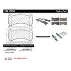 Centric PosiQuiet Semi-Metallic Front Brake Pads, 2018-2021 STi - Angle 4