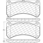 Centric PosiQuiet Semi-Metallic Front Brake Pads, 2018-2021 STi - Angle 5