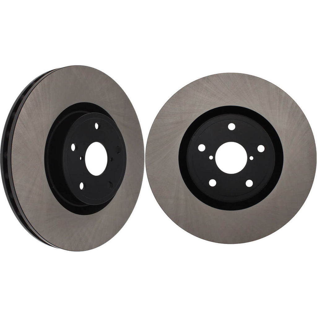 Centric Premium High-Carbon Front Brake Rotors (Blank, Pair), 2005-2017 STi