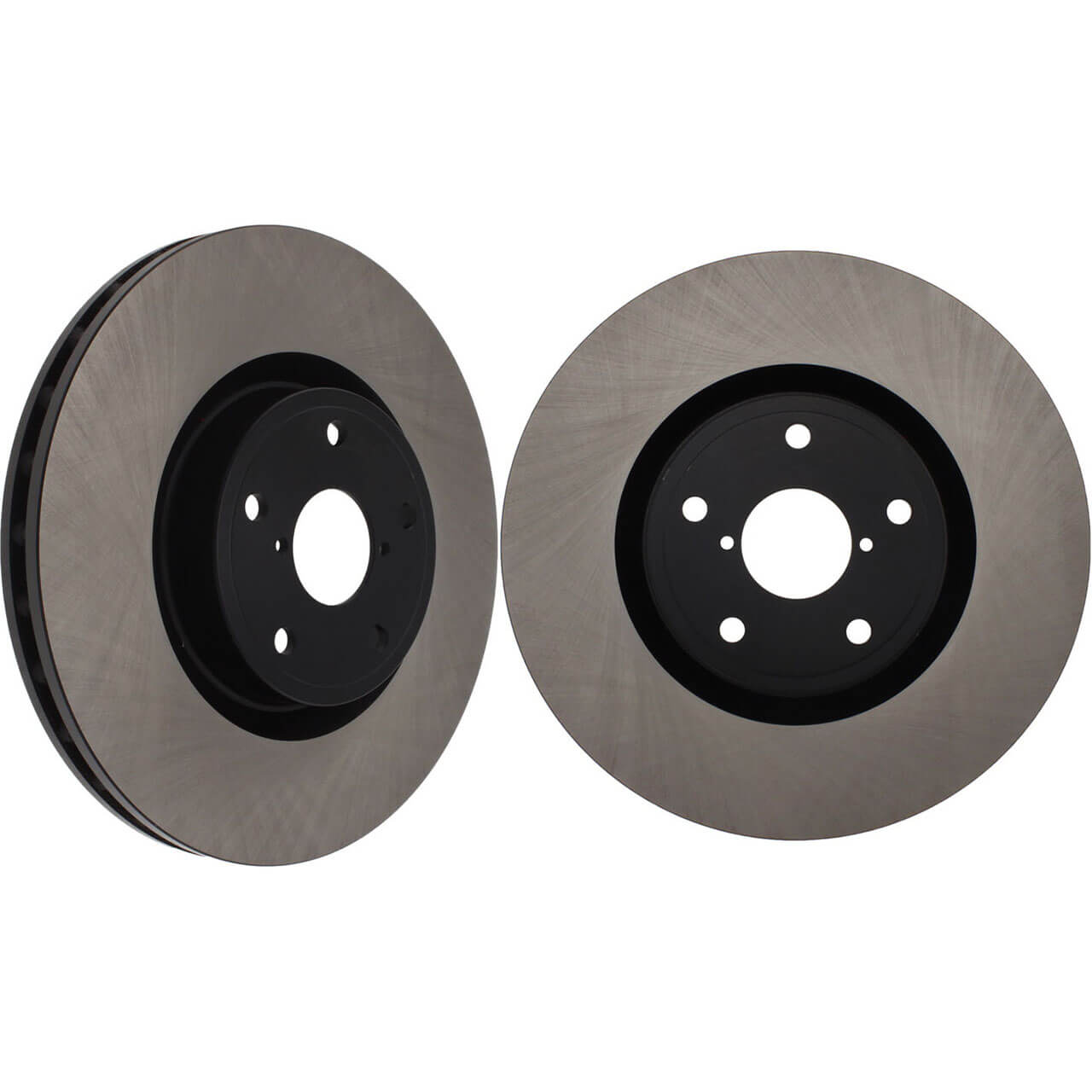 Centric Premium High-Carbon Front Brake Rotors (Blank, Pair), 2005-2017 STi
