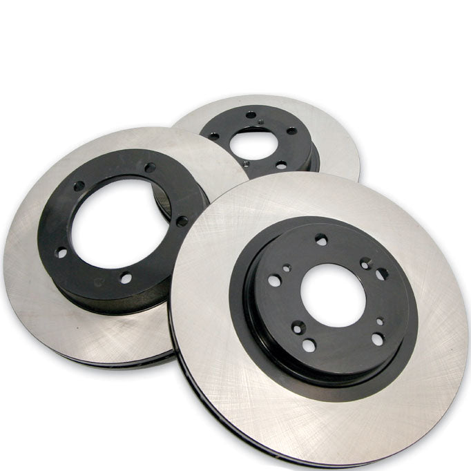 Centric Premium High-Carbon Rear Brake Rotors (Blank, Pair), 2008-2017 STi