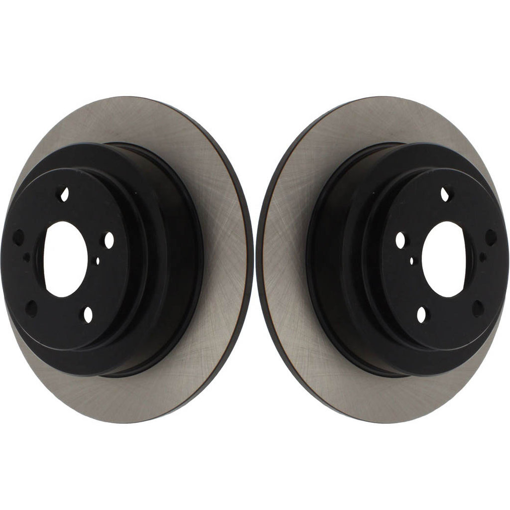Centric Premium Rear Brake Rotors (Blank, Pair), 2002-2005 WRX