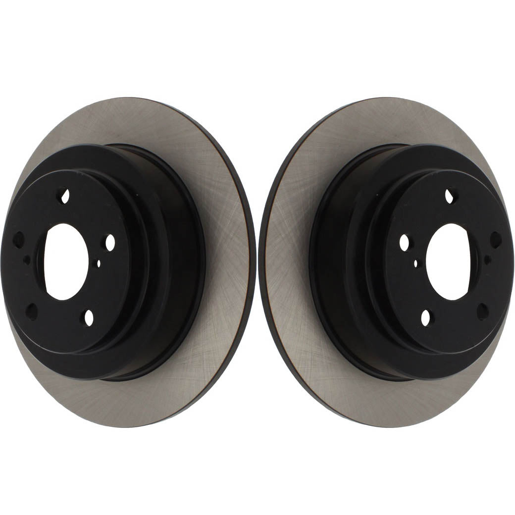 Centric Premium Rear Brake Rotors (Blank, Pair), 2002-2005 WRX