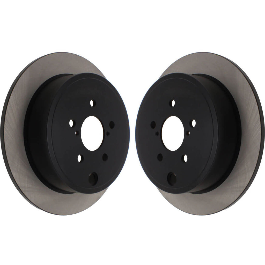Centric Premium Rear Brake Rotors (Blank, Pair), 2008-2014 WRX
