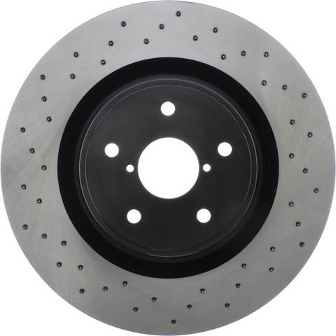 StopTech Sport Front Brake Rotors (Cross-Drilled, Pair), 2018-2021 STi & 2024+ WRX TR/TS