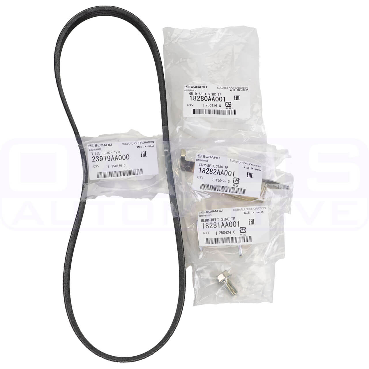 Subaru (OEM) A/C Compressor Stretch Belt, 2008-2021 STi & 2008-2021 WRX - Angle 2
