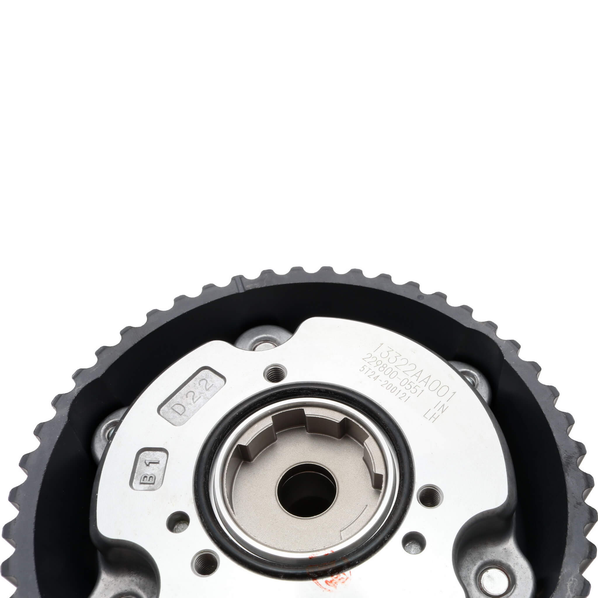 Subaru (OEM) AVCS Cam Sprocket Pulley (Intake, LH), 2004-2021 STi & 2006-2014 WRX - Angle 2