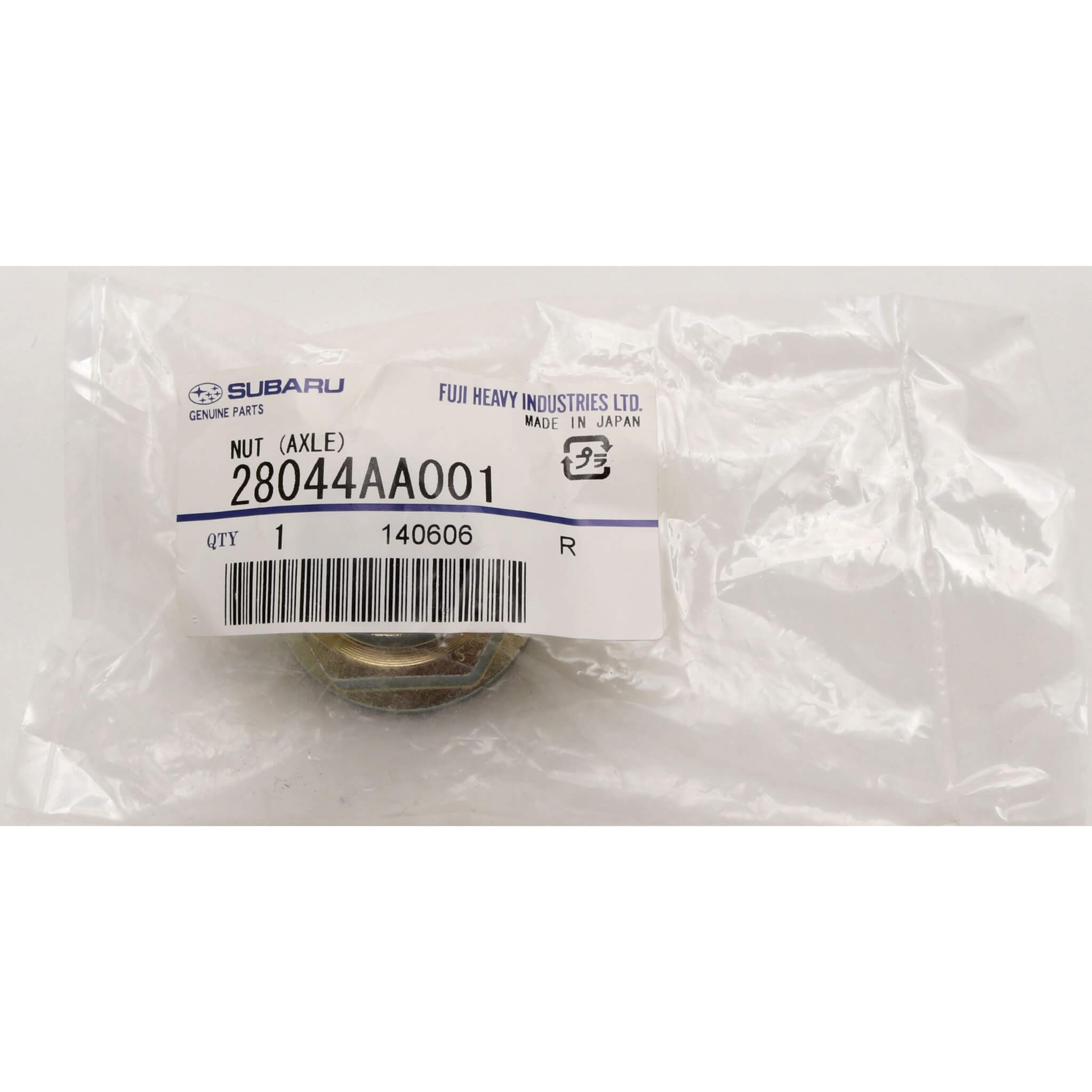 Subaru (OEM) Axle Nut (22x1.5mm), 1993-2003 Impreza (All) - Angle 3