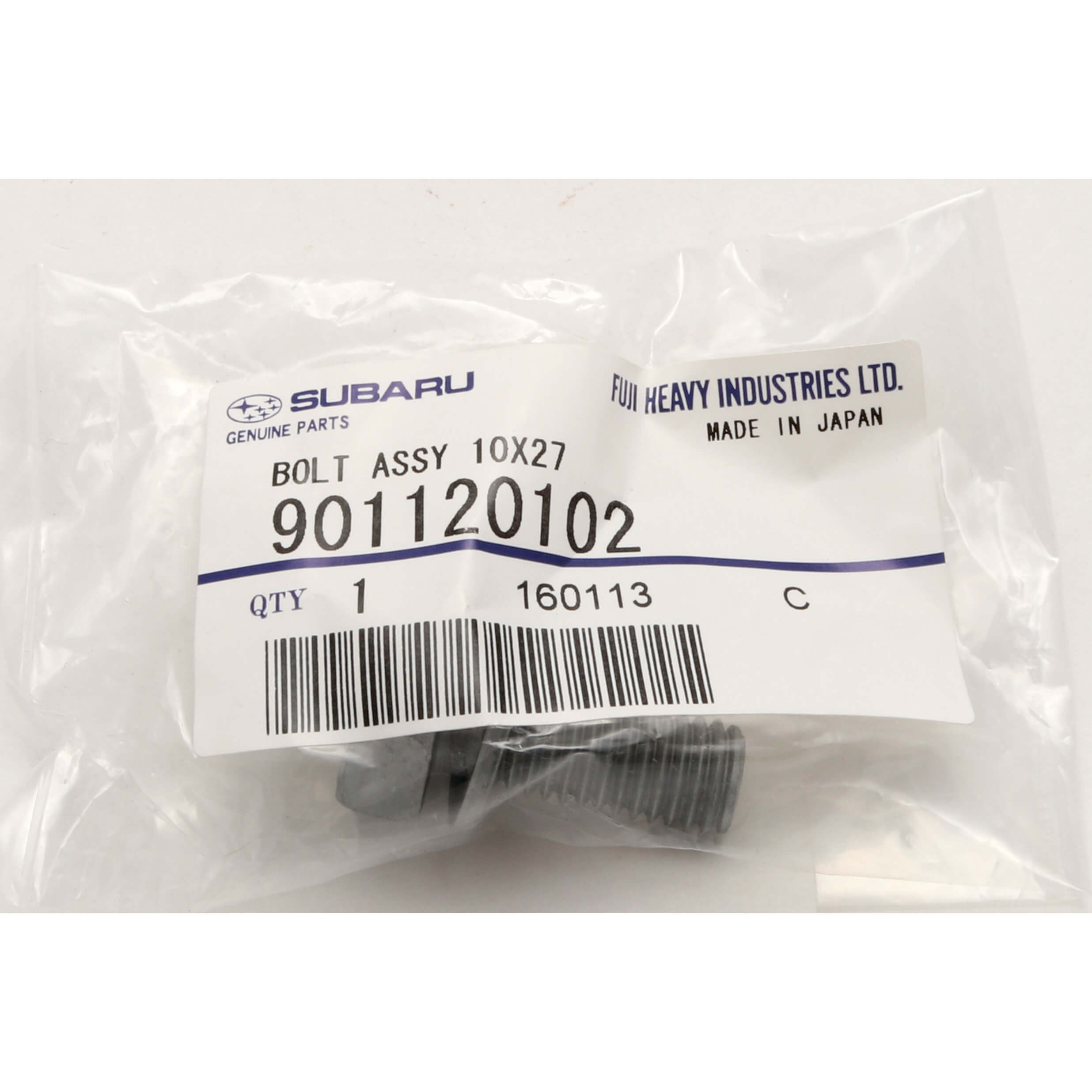 Subaru (OEM) Brembo Caliper Bolt (Rear), 2004-2007 STi - Angle 3