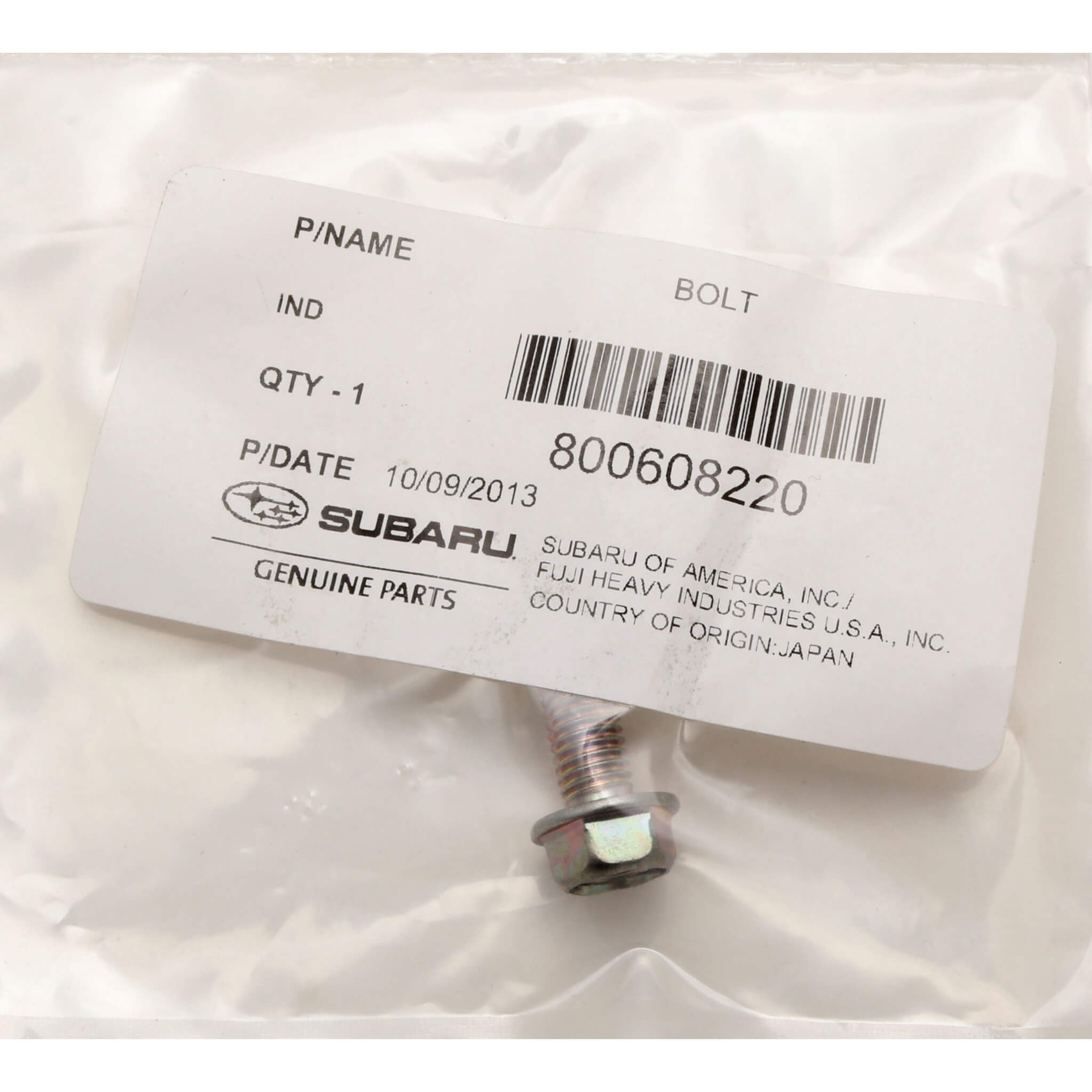 Subaru (OEM) Bypass Valve to Intercooler Bolt, 2002-2007 WRX & 2004-2021 STi - Angle 3