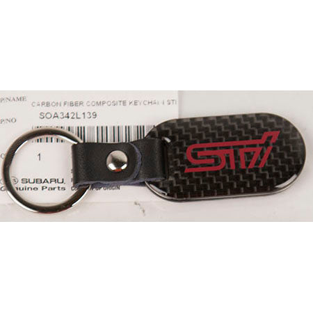 Subaru (OEM) Carbon Fiber STi Keychain - Angle 3