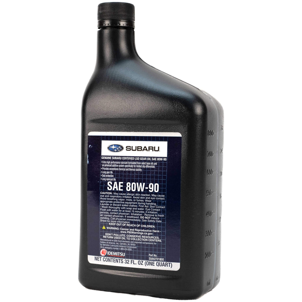 Subaru (OEM) Certified Limited Slip Differential LSD Gear Oil (GL 5, 80W90, 1 Quart) - Angle 2