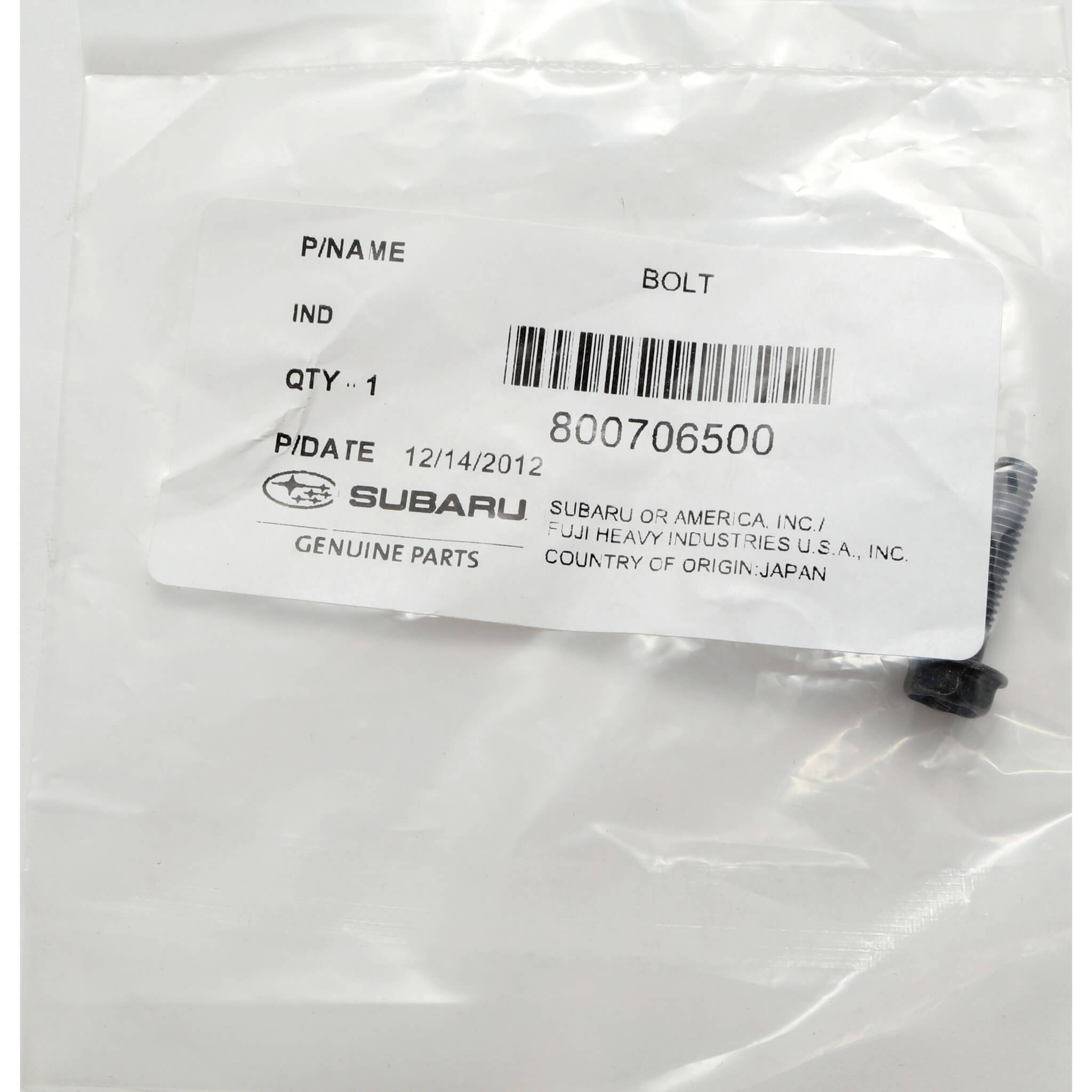 Subaru (OEM) Engine Block Case Bolt (1 Required), 2002-2014 WRX & 2004-2021 STi - Angle 3