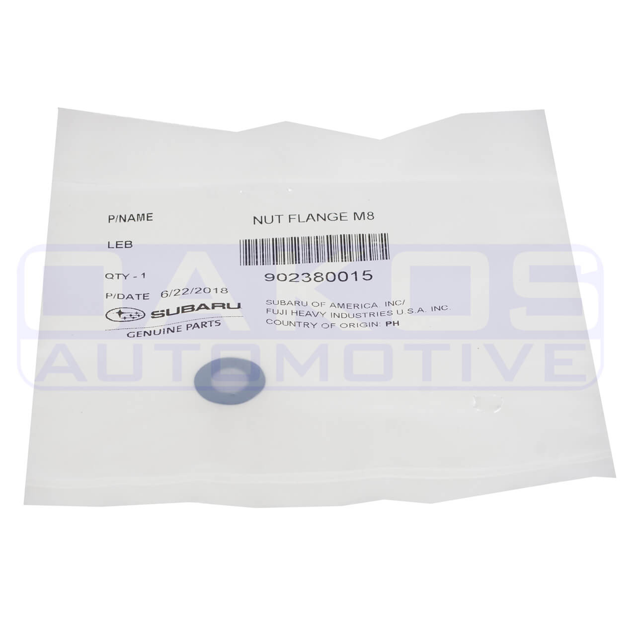 Subaru (OEM) Flange Nut (Strut Tops To Chassis), 2015-2021 STi & 2015-2021 WRX - Angle 2