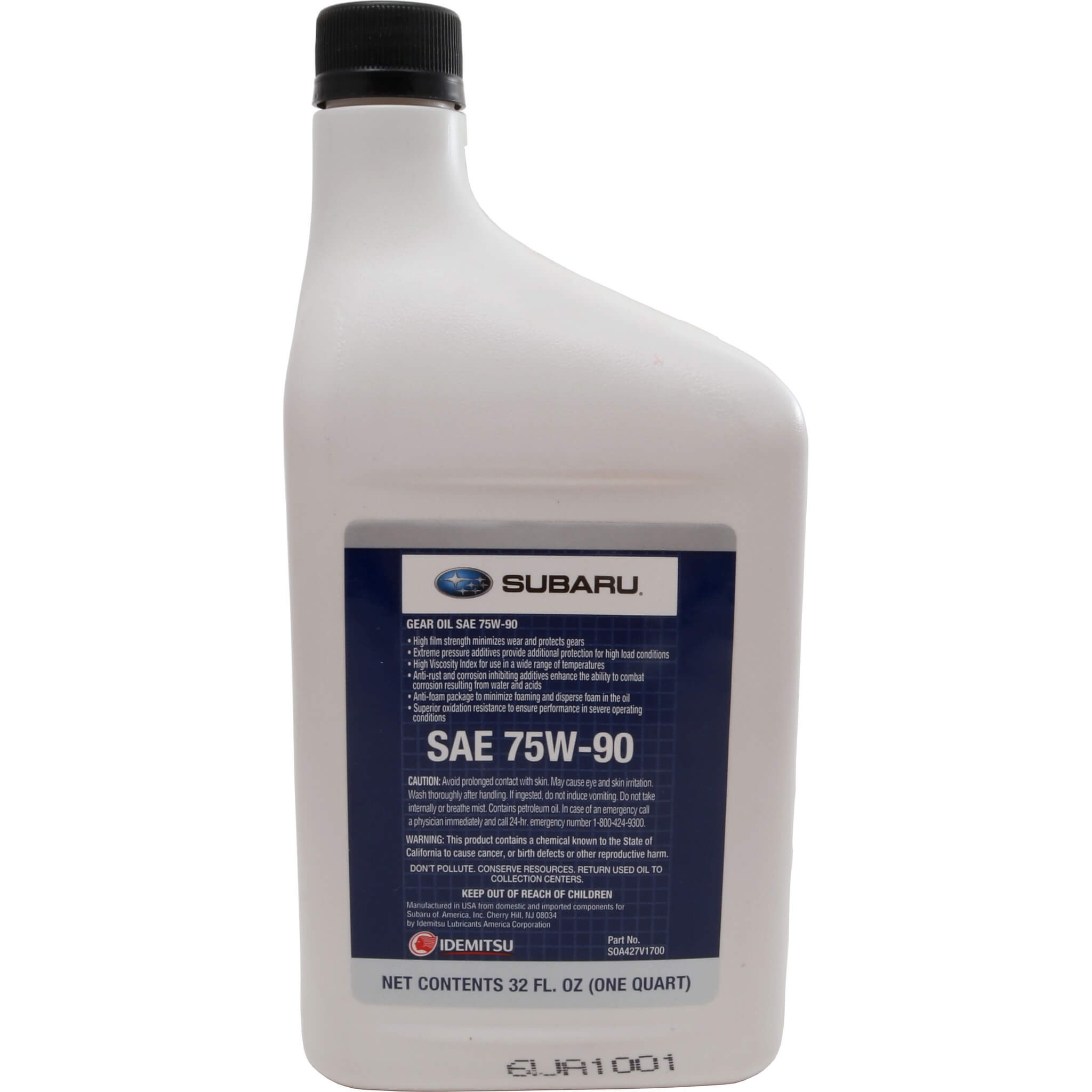 Subaru (OEM) Gear Oil (75W90, 1 Quart) - Angle 2