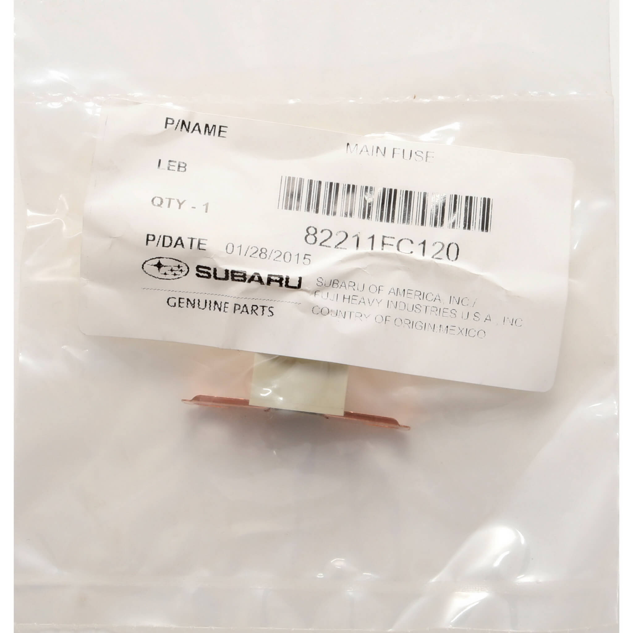 Subaru (OEM) Main Fuse (120A), 2006-2021 WRX & 2006-2021 STi - Angle 2