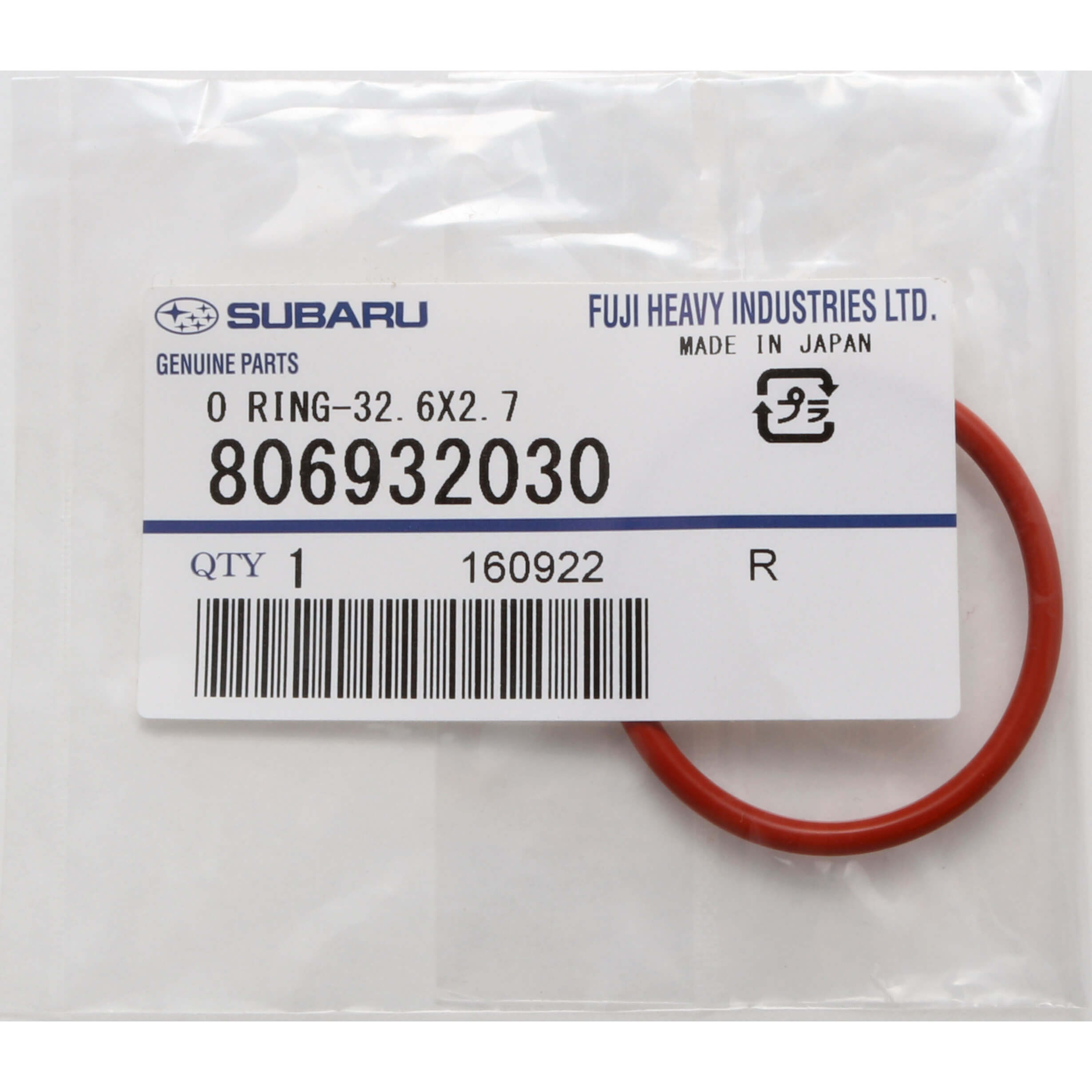Subaru (OEM) O-Ring (Crankcase, Between Block Halves), 2002-2026 WRX/STi & BRZ/FR-S/86 - Angle 3