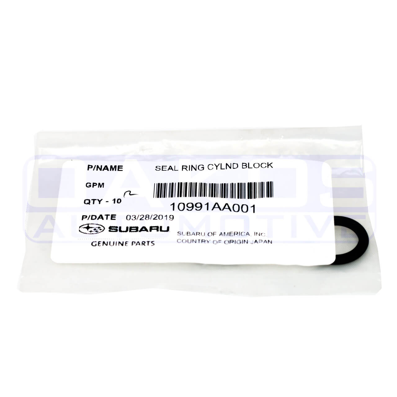 Subaru (OEM) O-Ring (Oil Pump To Block & Case Halves), 2002-2014 WRX & 2004-2021 STi - Angle 2