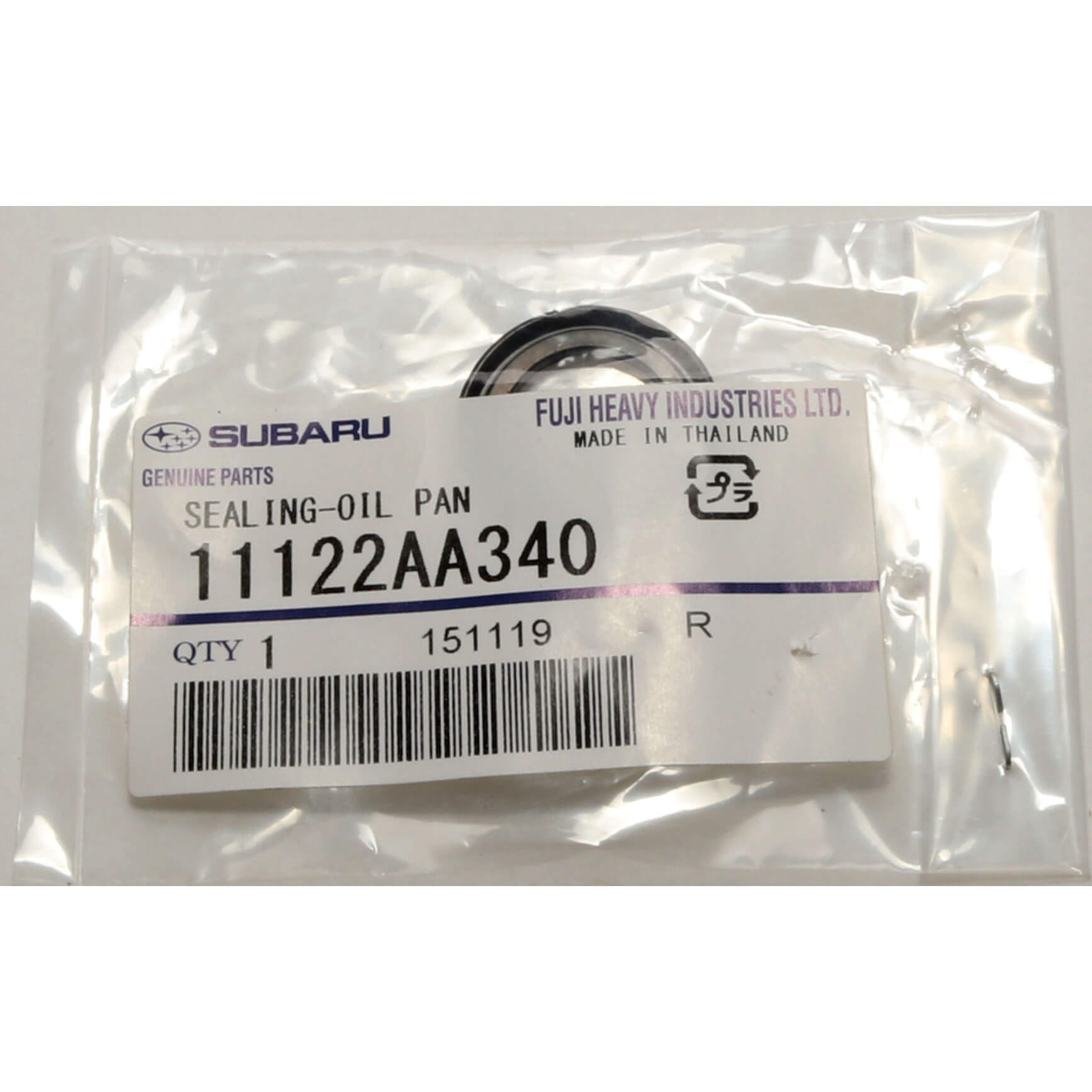 Subaru (OEM) Oil Pan To Block O-Ring Seal, 2002-2011 WRX & 2004-2011 STi - Angle 3
