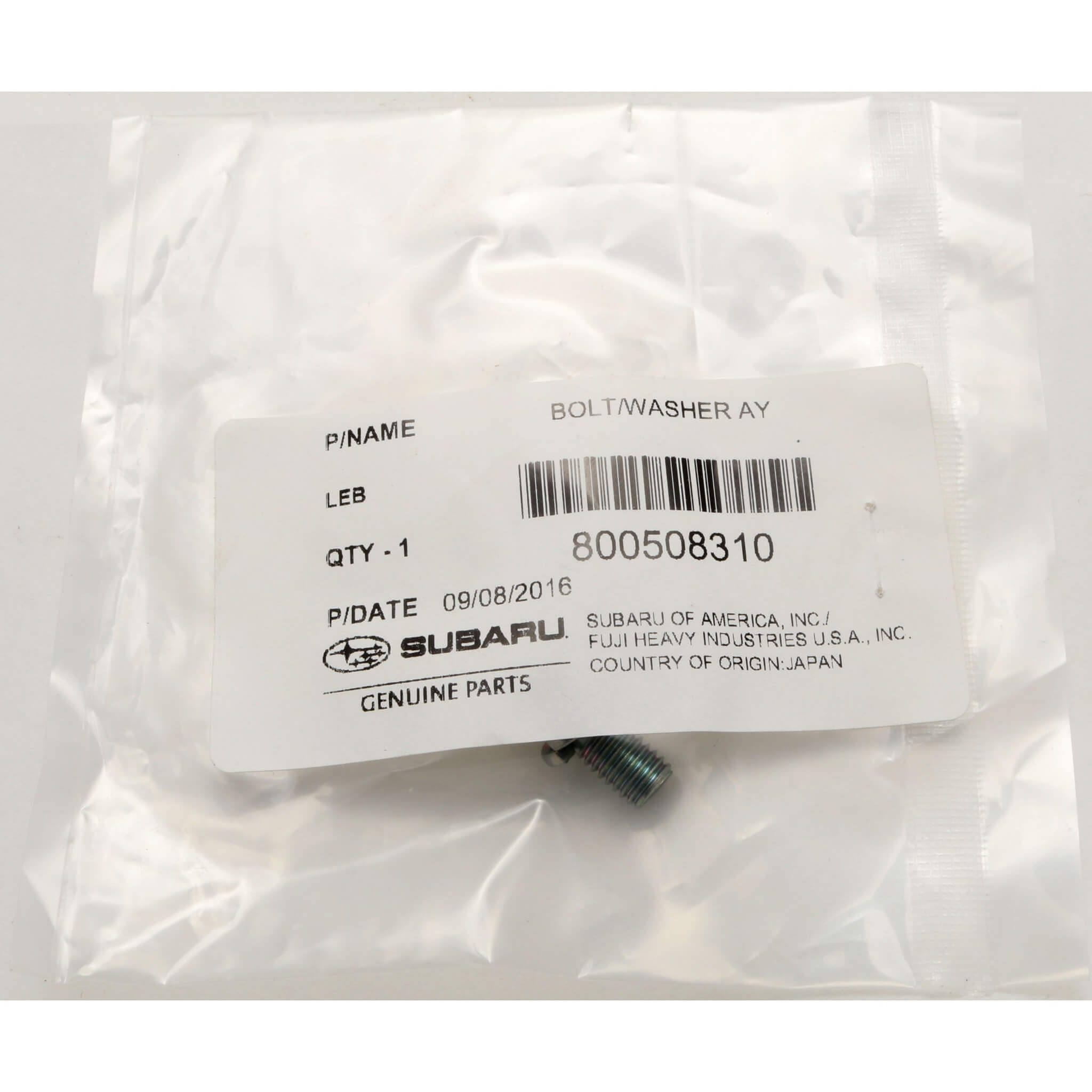 Subaru (OEM) Pressure Plate Bolt & Washer, 2002-2026 WRX/STi & 2013+ BRZ/FR-S/86 - Angle 3