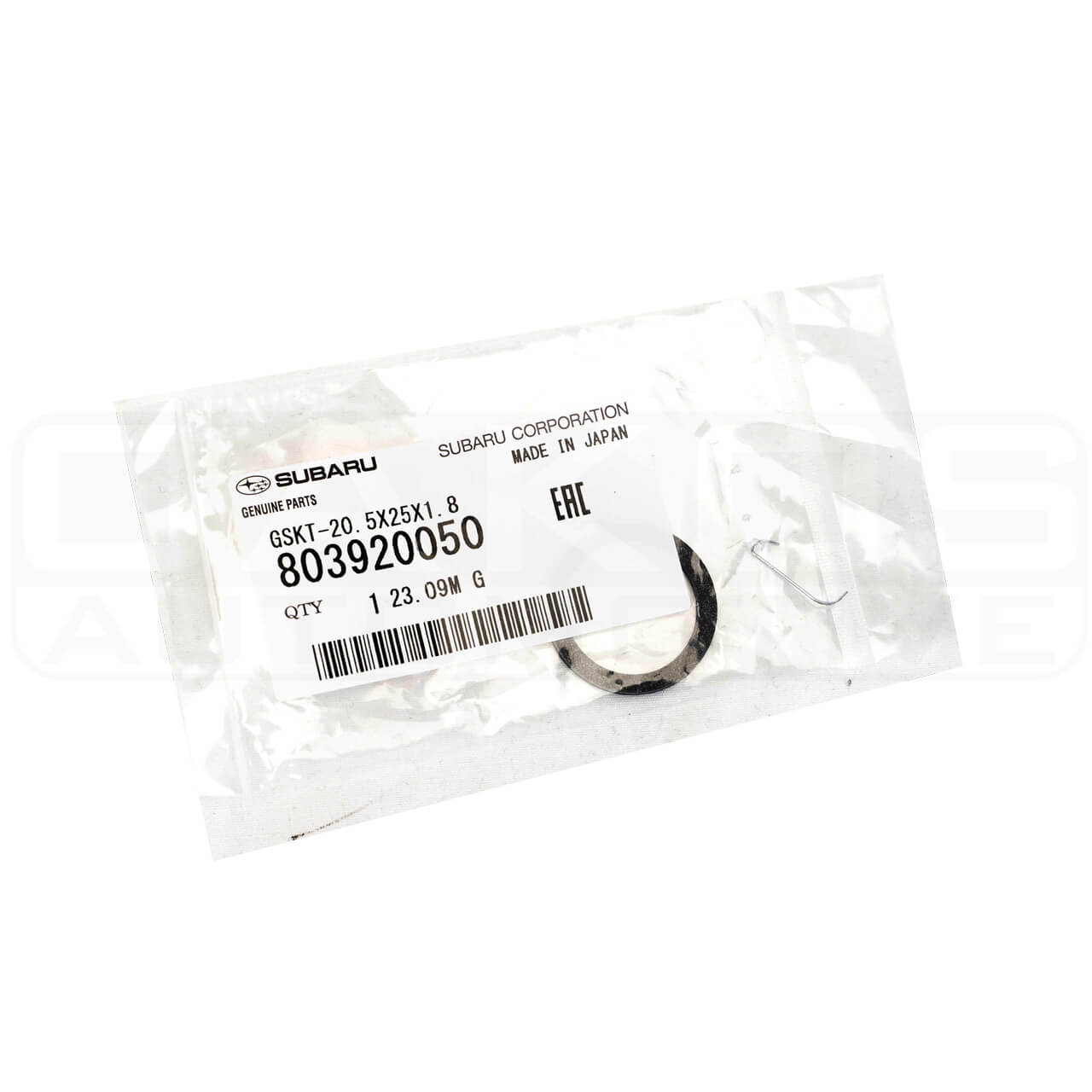 Subaru (OEM) Rear Differential Drain/Fill Plug Gasket, 2008-2021 STi & 2008-2021 WRX - Angle 2