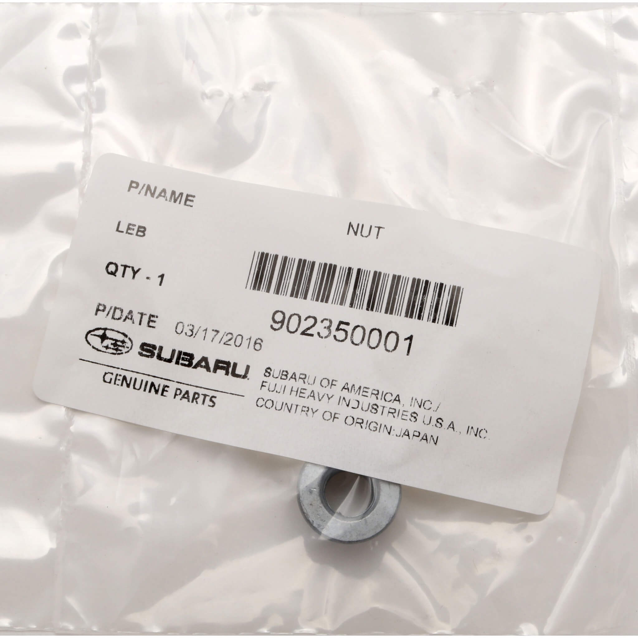 Subaru (OEM) Self Locking Nut (Various Locations) - Angle 3