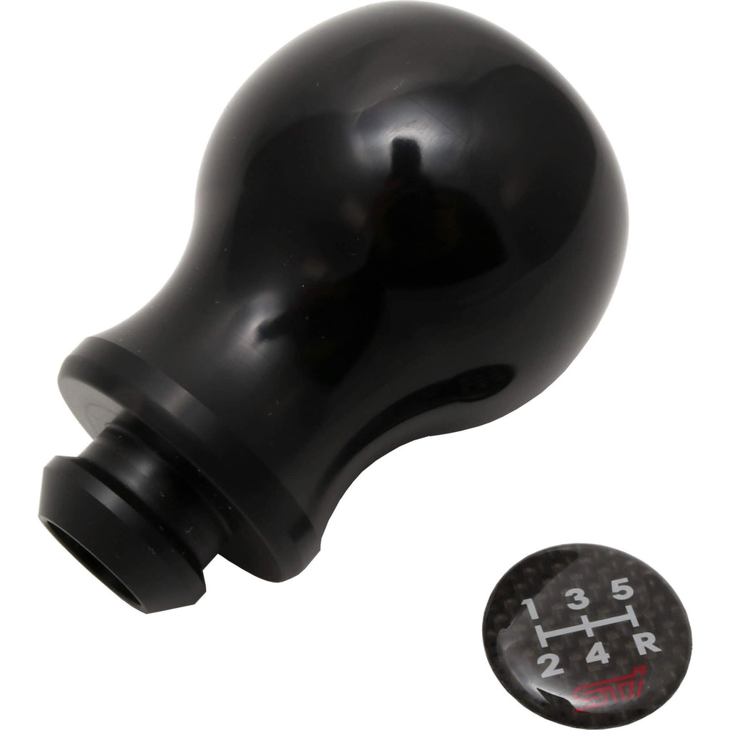 Subaru (OEM) STi Duracon Shift Knob (Black), 2002-2014 WRX - Angle 2