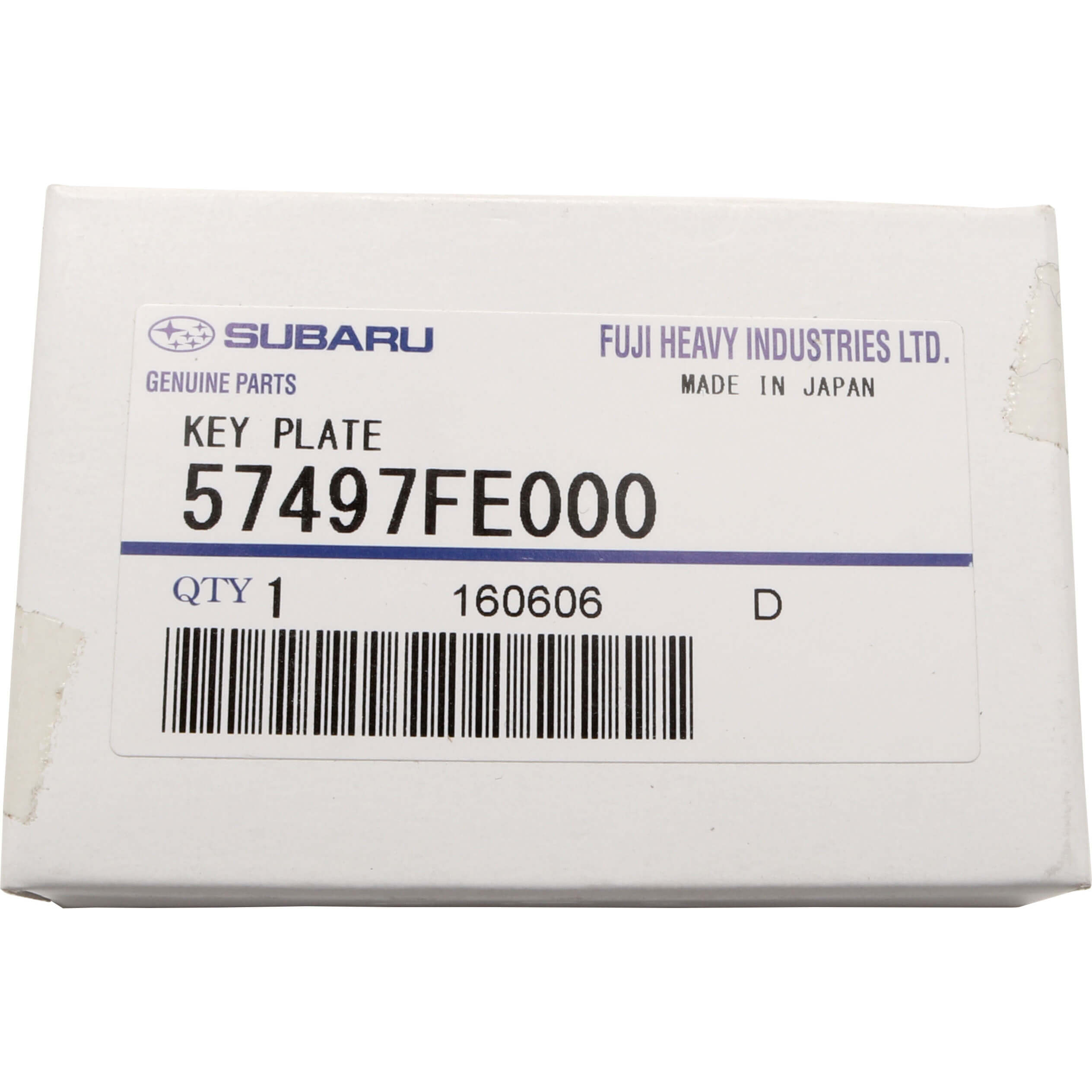Subaru (OEM) STi Key Plate, 2002-2005 WRX - Angle 3