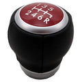 Subaru (OEM) STi Leather Shift Knob (6MT, Red Top), 2004-2021 STi, 2015+ WRX & 2013+ BRZ/FR-S/86