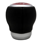Subaru (OEM) STi Leather Shift Knob (6MT, Red Top), 2004-2021 STi, 2015+ WRX & 2013+ BRZ/FR-S/86 - Angle 2