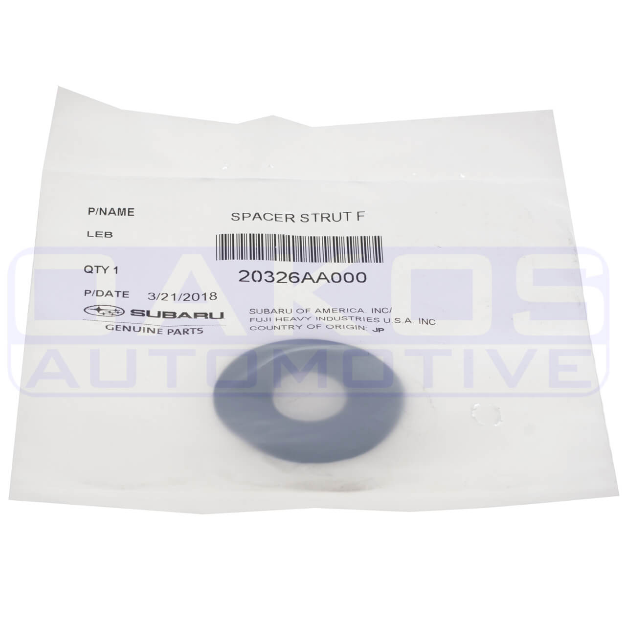 Subaru (OEM) Strut Spacer Front, 2002-2021 WRX & 2004-2021 STi - Angle 2