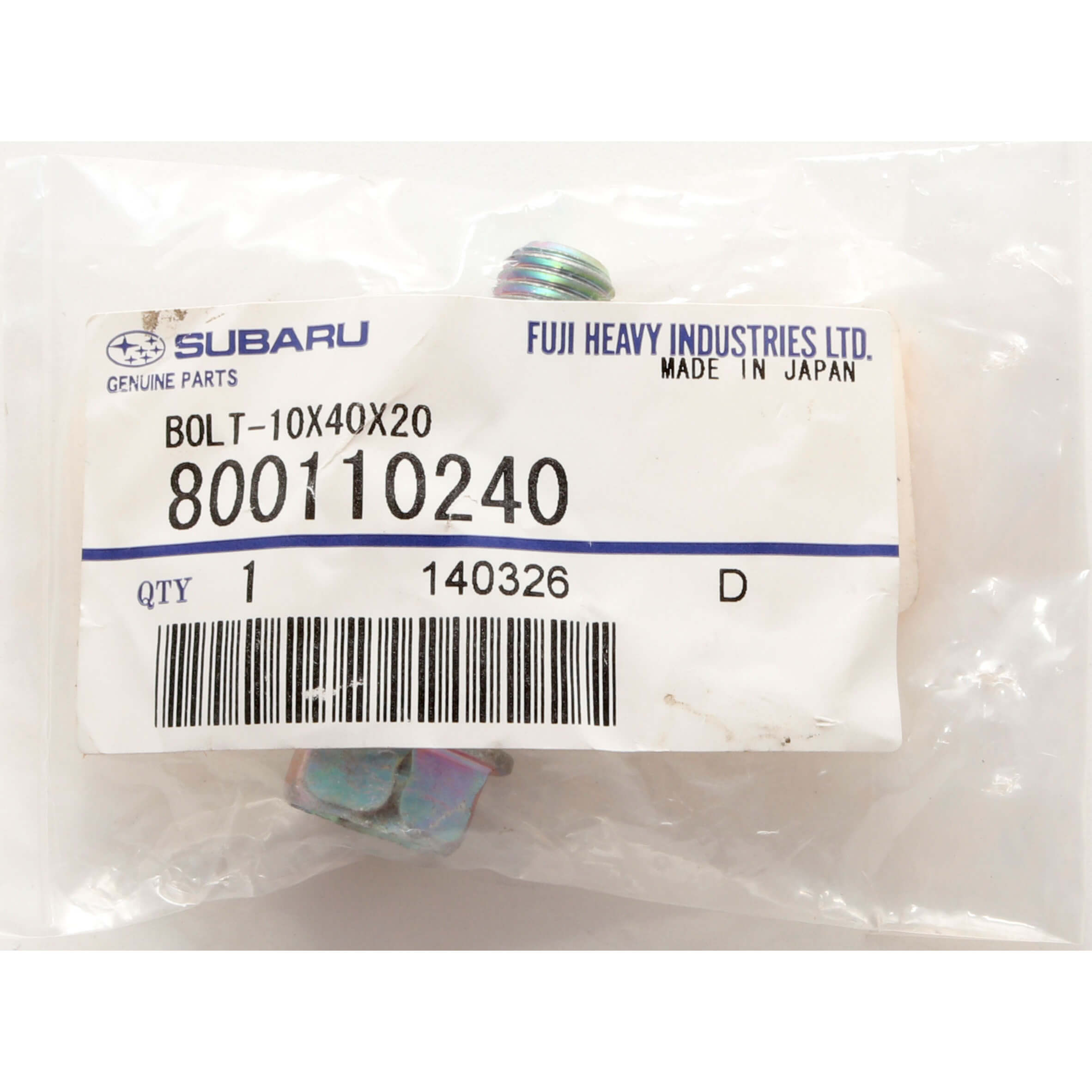 Subaru (OEM) Transmission Bolt, 2002-2021 WRX & 2004-2021 STi - Angle 3