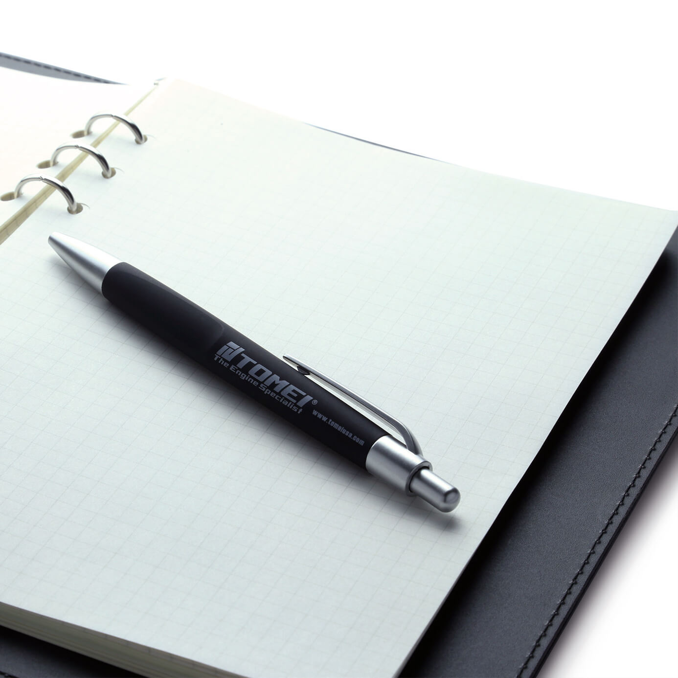 Tomei Ballpoint Pen (Black Body w/ Black Ink) - Angle 3