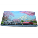 Tomei Bath Towel GDB/BNR32/AE86 Cherry Blossom Mt.fuji - Angle 2