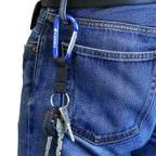 Tomei Carabiner Keychain (Blue) - Angle 3