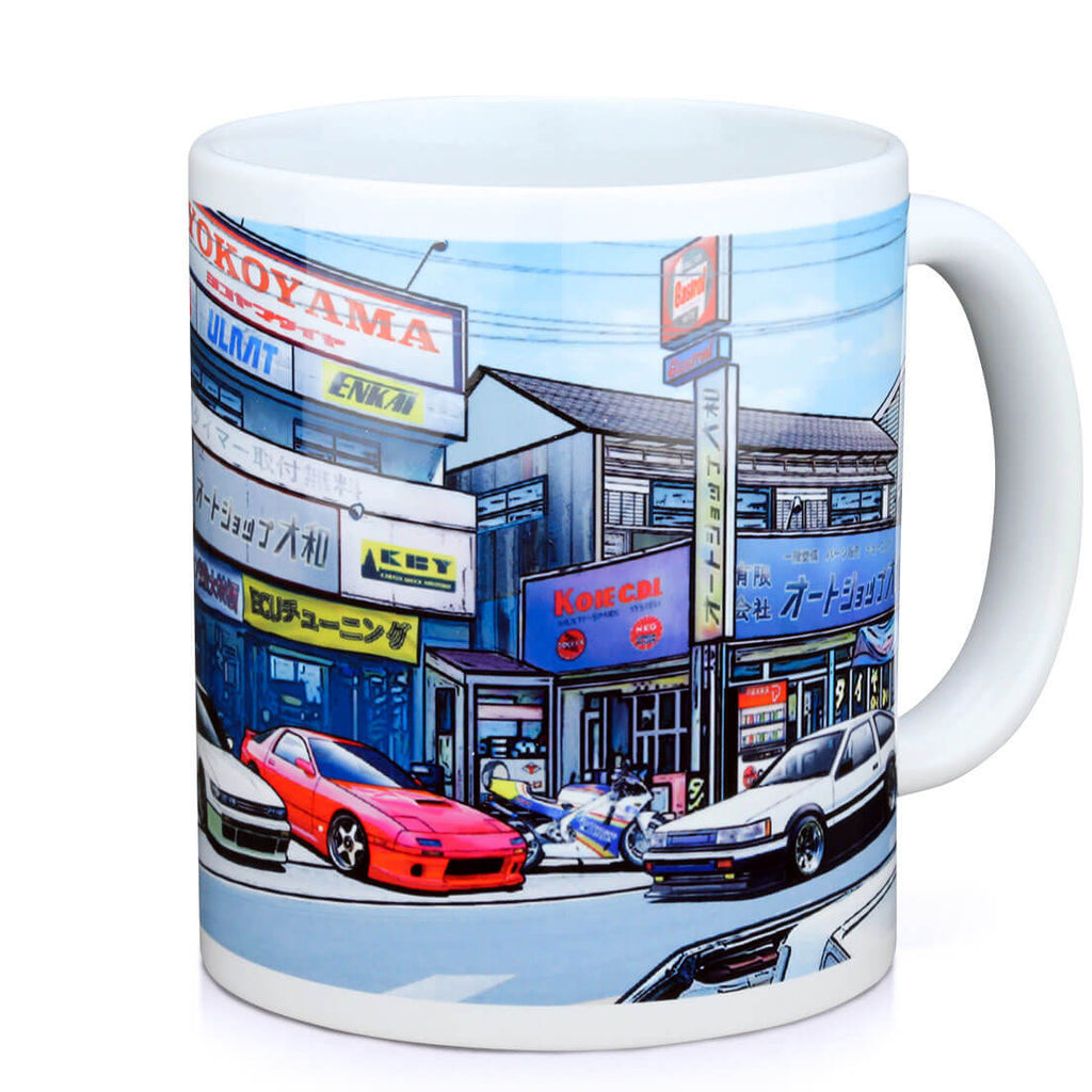 Tomei Coffee Mug w/ S13/FC3S/AE86 90's Tuning Shop Japan