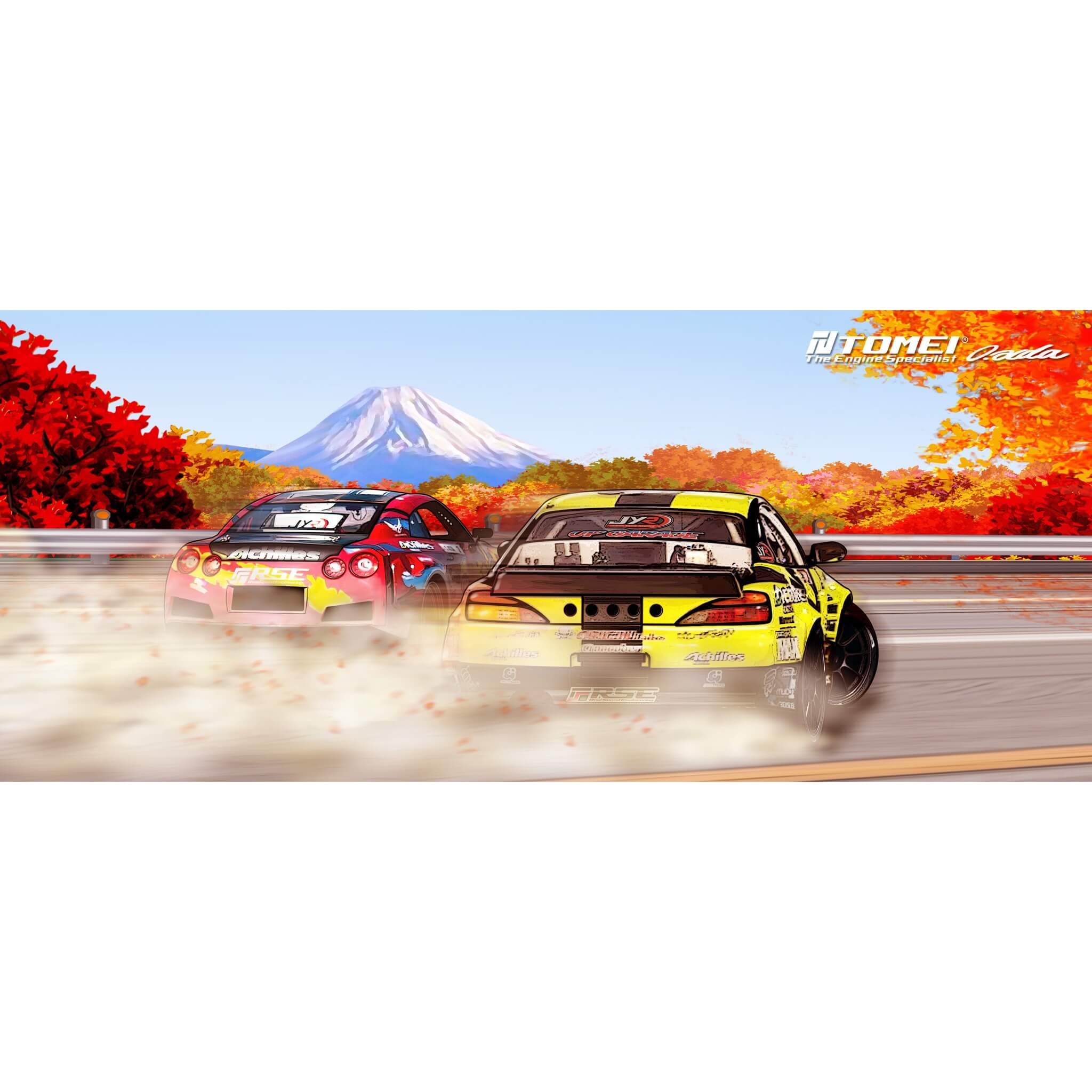 Tomei Coffee Mug w/ S15/R35 Autumn Hakone Touge - Angle 2
