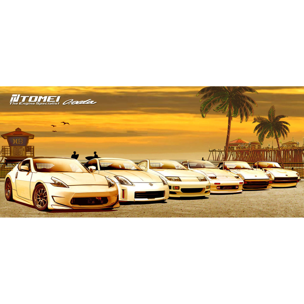 Tomei Coffee Mug w/ Z Car Sunset Huntington Beach - Angle 2