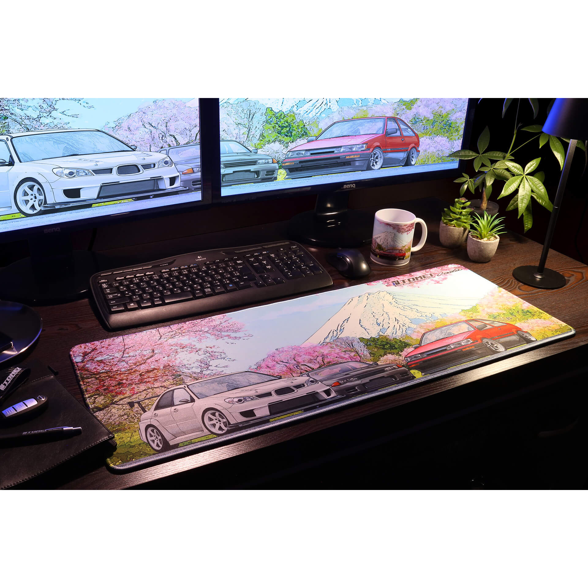 Tomei Desk Pad GDB/BNR32/AE86 Cherry Blossom Mt.fuji - Angle 4