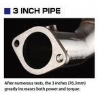 Tomei Expreme Big Mouth Downpipe, 2008-2015 EVO X - Angle 4
