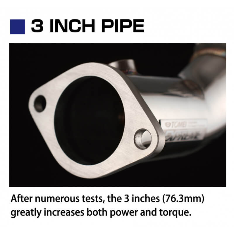 Tomei Expreme Big Mouth Downpipe, 2008-2015 EVO X - Angle 4